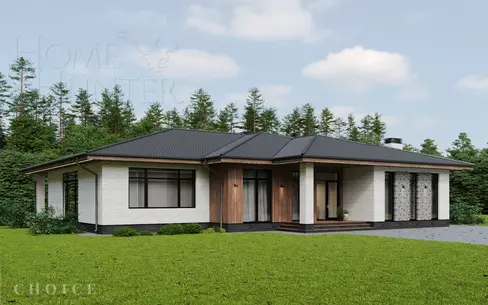 1-этажный коттедж 272.7 м² без отделки