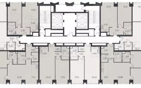 2-КОМН. КВАРТИРА С ОТДЕЛКОЙ 49.3 М² НА 13 ЭТАЖЕ