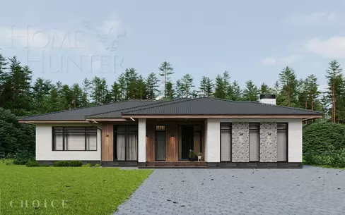 1-этажный коттедж 272.7 м² без отделки