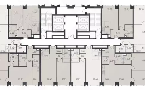 2-КОМН. КВАРТИРА БЕЗ ОТДЕЛКИ 56.8 М² НА 29 ЭТАЖЕ