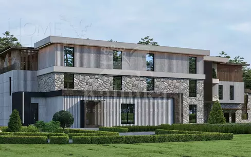 3-этажный коттедж 1 451 м² без отделки