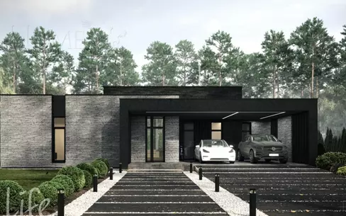 1-этажный коттедж 422 м² без отделки