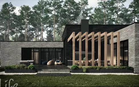 1-этажный коттедж 422 м² без отделки