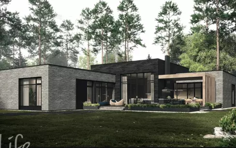 1-этажный коттедж 422 м² без отделки