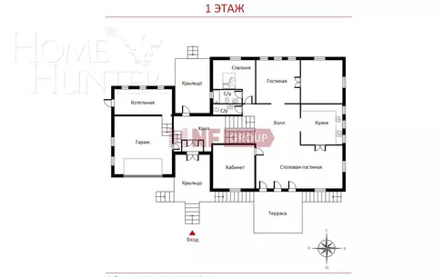 2-этажный коттедж 1 320 м² без отделки