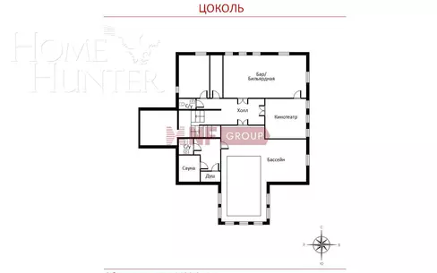 2-этажный коттедж 1 320 м² без отделки