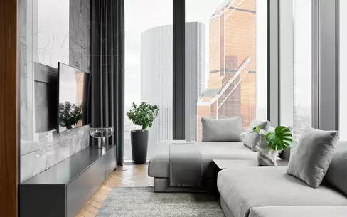 2-КОМН. АПАРТАМЕНТЫ С ОТДЕЛКОЙ 72.7 М² НА 33 ЭТАЖЕ