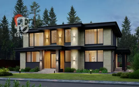 2-этажный коттедж 250 м² без отделки