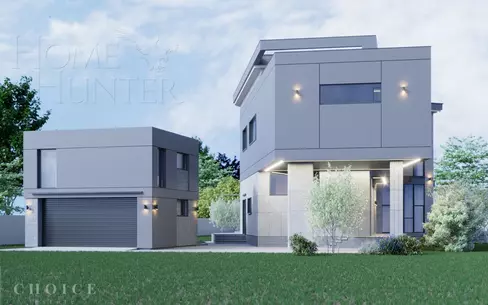 2-этажный коттедж 1 100 м² без отделки