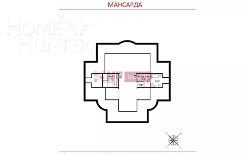 2-этажный коттедж 1 800 м² без отделки