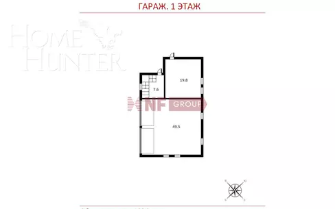 2-этажный коттедж 1 800 м² без отделки