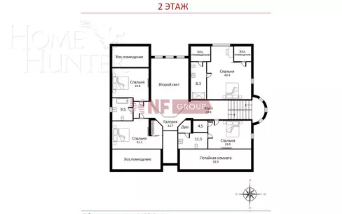 2-этажный коттедж 2 192.9 м² с отделкой