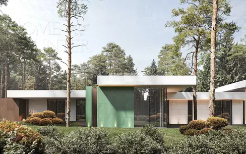 1-этажный коттедж 853 м² без отделки