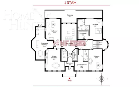 2-этажный коттедж 2 192.9 м² с отделкой