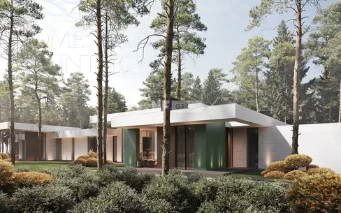 1-этажный коттедж 843 м² без отделки