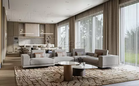 2-этажный коттедж 1 400 м² с отделкой