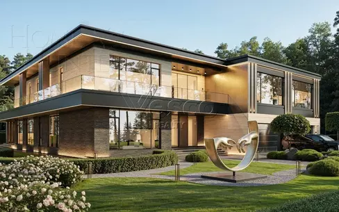 2-этажный коттедж 1 900 м² с отделкой