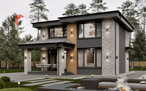 2-этажный коттедж 207 м² без отделки