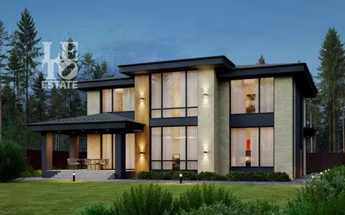 2-этажный коттедж 250 м² без отделки