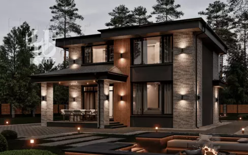 2-этажный коттедж 207 м² без отделки