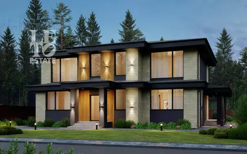 2-этажный коттедж 250 м² без отделки