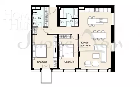 3-КОМН. КВАРТИРА С ОТДЕЛКОЙ 117.2 М² НА 5 ЭТАЖЕ