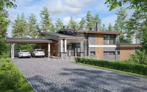 2-этажный коттедж 265 м² без отделки