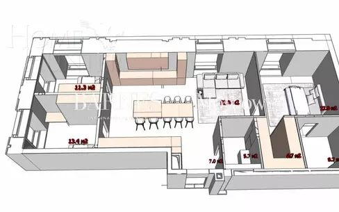 3-КОМН. КВАРТИРА БЕЗ ОТДЕЛКИ 124 М² НА 4 ЭТАЖЕ