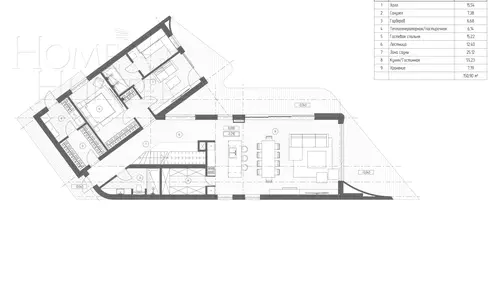 2-этажный коттедж 406 м² без отделки