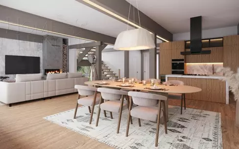 2-этажный коттедж 500 м² без отделки