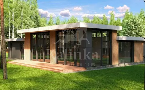 1-этажный коттедж 700 м² без отделки