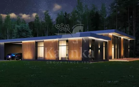 1-этажный коттедж 700 м² без отделки