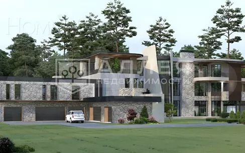 3-этажный коттедж 1 451 м² без отделки