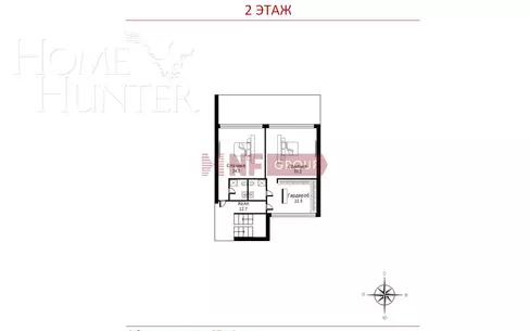 2-этажный коттедж 571 м² без отделки