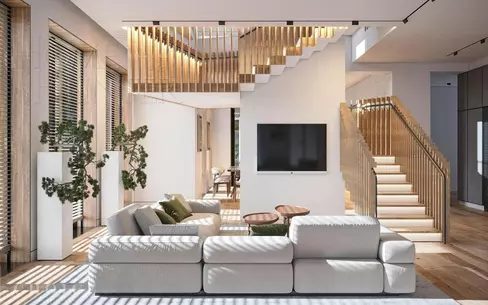 3-этажный коттедж 1 200 м² без отделки