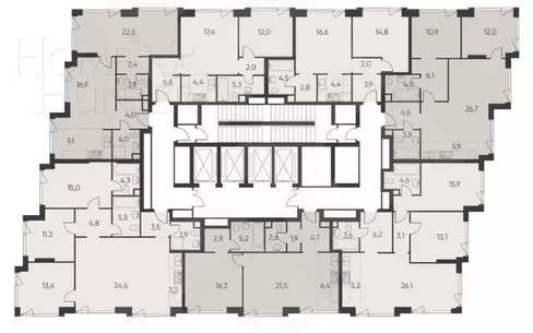 3-КОМН. КВАРТИРА БЕЗ ОТДЕЛКИ 62 М² НА 30 ЭТАЖЕ