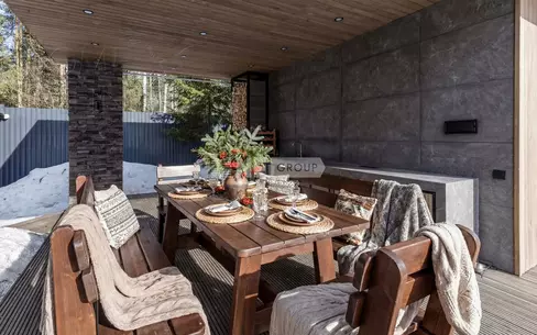 2-этажный коттедж 398.5 м² без отделки