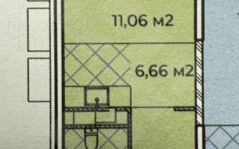 1-КОМН. КВАРТИРА БЕЗ ОТДЕЛКИ 27.02 М² НА 11 ЭТАЖЕ