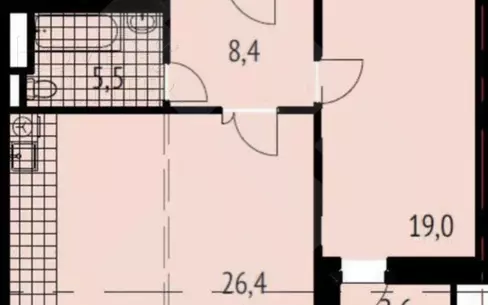 2-КОМН. КВАРТИРА С ОТДЕЛКОЙ 60 М² НА 7 ЭТАЖЕ