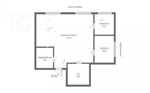 3-КОМН. КВАРТИРА С ОТДЕЛКОЙ 73 М² НА 2 ЭТАЖЕ