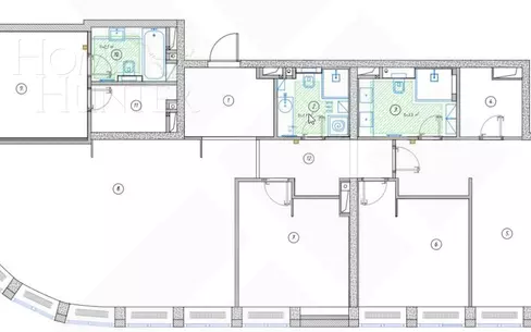 4-КОМН. КВАРТИРА С ОТДЕЛКОЙ 173.5 М² НА 12 ЭТАЖЕ