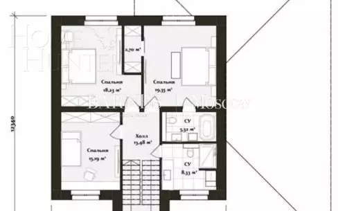 2-этажный коттедж 240 м² с отделкой