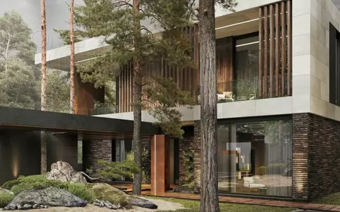 3-этажный коттедж 1 250 м² без отделки