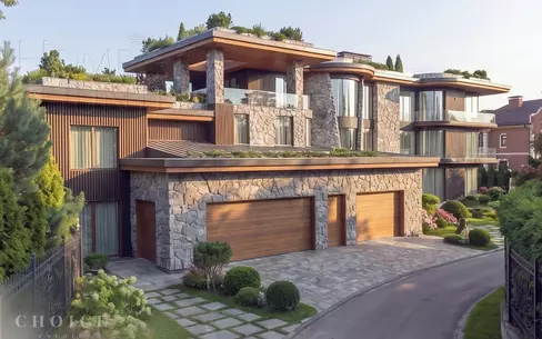 3-этажный коттедж 1 451 м² без отделки