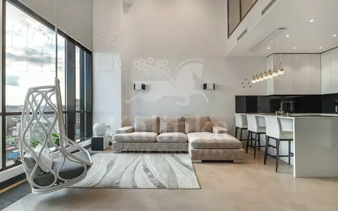 2-УРОВНЕВЫЕ АПАРТАМЕНТЫ С ОТДЕЛКОЙ 91 М² НА 7 ЭТАЖЕ