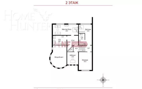 3-этажный таунхаус 533.1 м² с отделкой