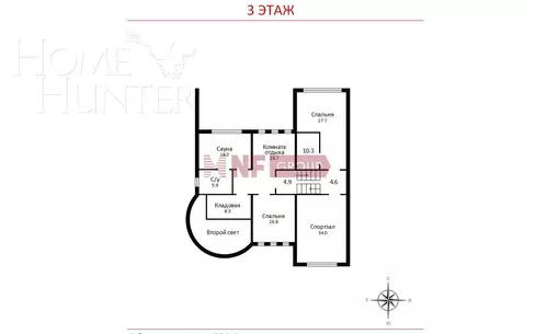 3-этажный таунхаус 533.1 м² с отделкой