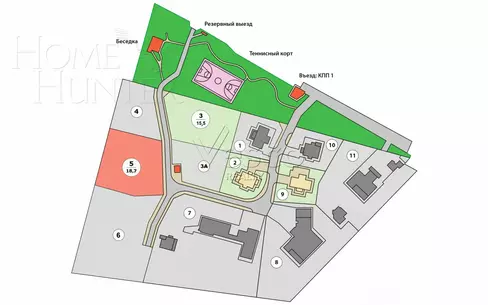 Участок 18.7 сот. в охраняемом поселке
