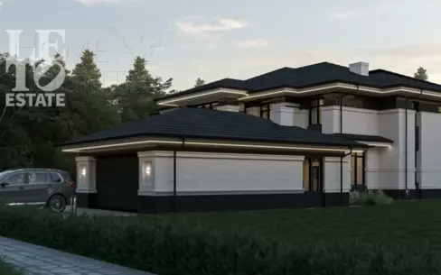 2-этажный коттедж 560 м² без отделки