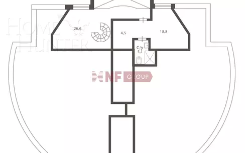 2-УРОВНЕВЫЙ ПЕНТХАУС БЕЗ ОТДЕЛКИ 359.1 М² НА 19 ЭТАЖЕ